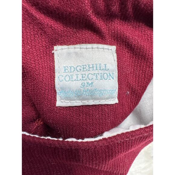 Edgehill Collection Burgundy Smocked Baby Dress hoilday formal – 9M Cotton - Picture 9 of 10